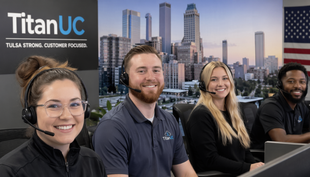 TitanUC's Tulsa-based support team answering customer calls